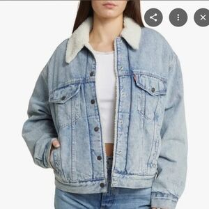 Levi's Light Blue Sherpa-Lined Jacket